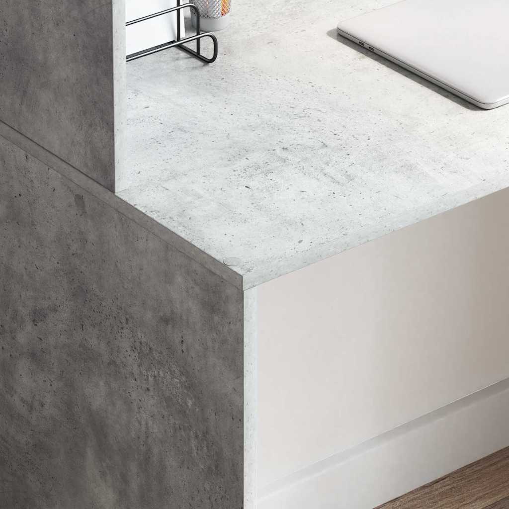 Schreibtisch Betongrau 102 x 50 x 124 cm Holzwerkstoff