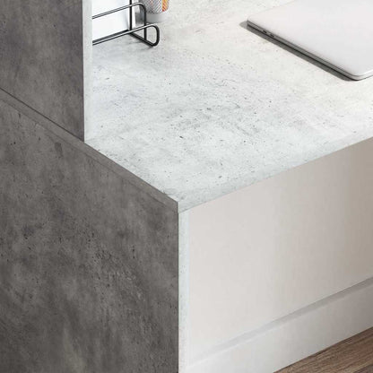 Schreibtisch Betongrau 102 x 50 x 124 cm Holzwerkstoff