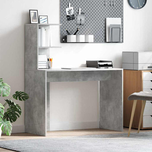 Schreibtisch Betongrau 102 x 50 x 124 cm Holzwerkstoff