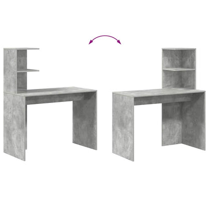 Schreibtisch Betongrau 102 x 50 x 124 cm Holzwerkstoff