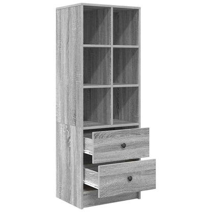 Hochboard Grau Sonoma 45,5 x 34 x 127 cm Holzwerkstoff