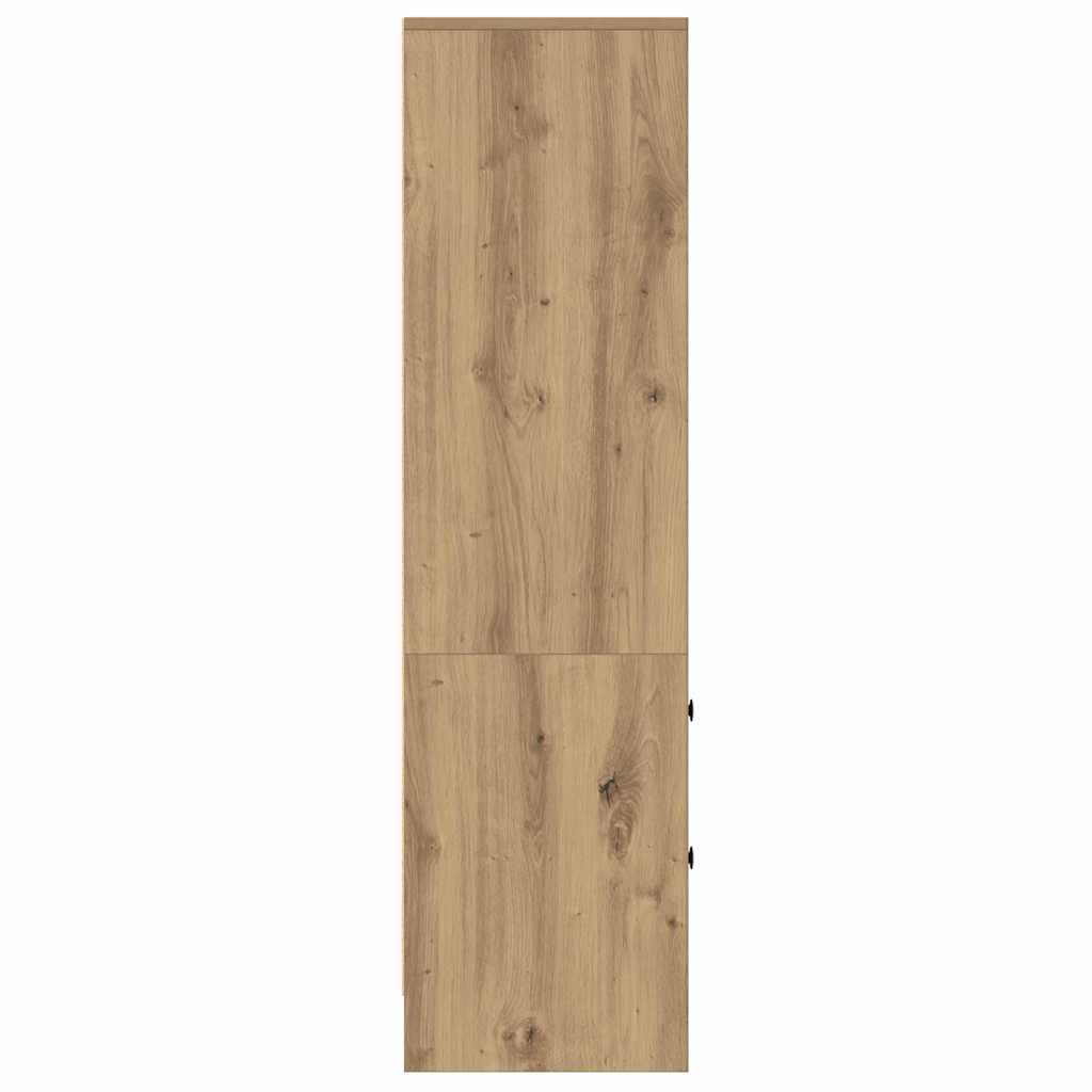 Hochboard Eiche handwerklich 45,5 x 34 x 127 cm Holzwerkstoff