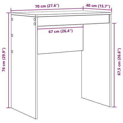 Schreibtisch Schwarze Eiche 70 x 40 x 76 cm Holzwerkstoff