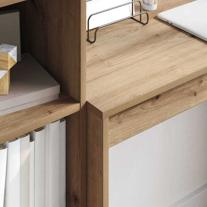 Schreibtisch Eiche handwerklich 90 x 40 x 76 cm Holzwerkstoff