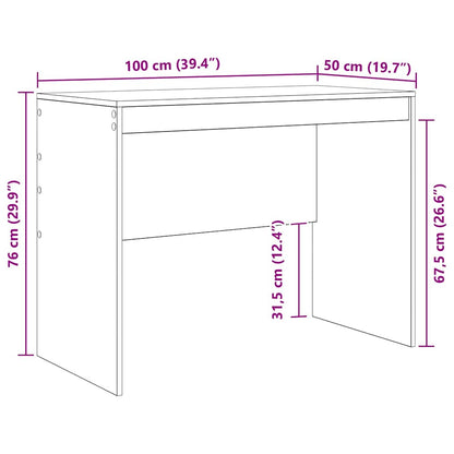 Schreibtisch Sonoma Eiche 100 x 50 x 76 cm Holzwerkstoff