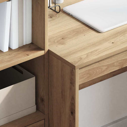 Schreibtisch Eiche handwerklich 100 x 50 x 76 cm Holzwerkstoff