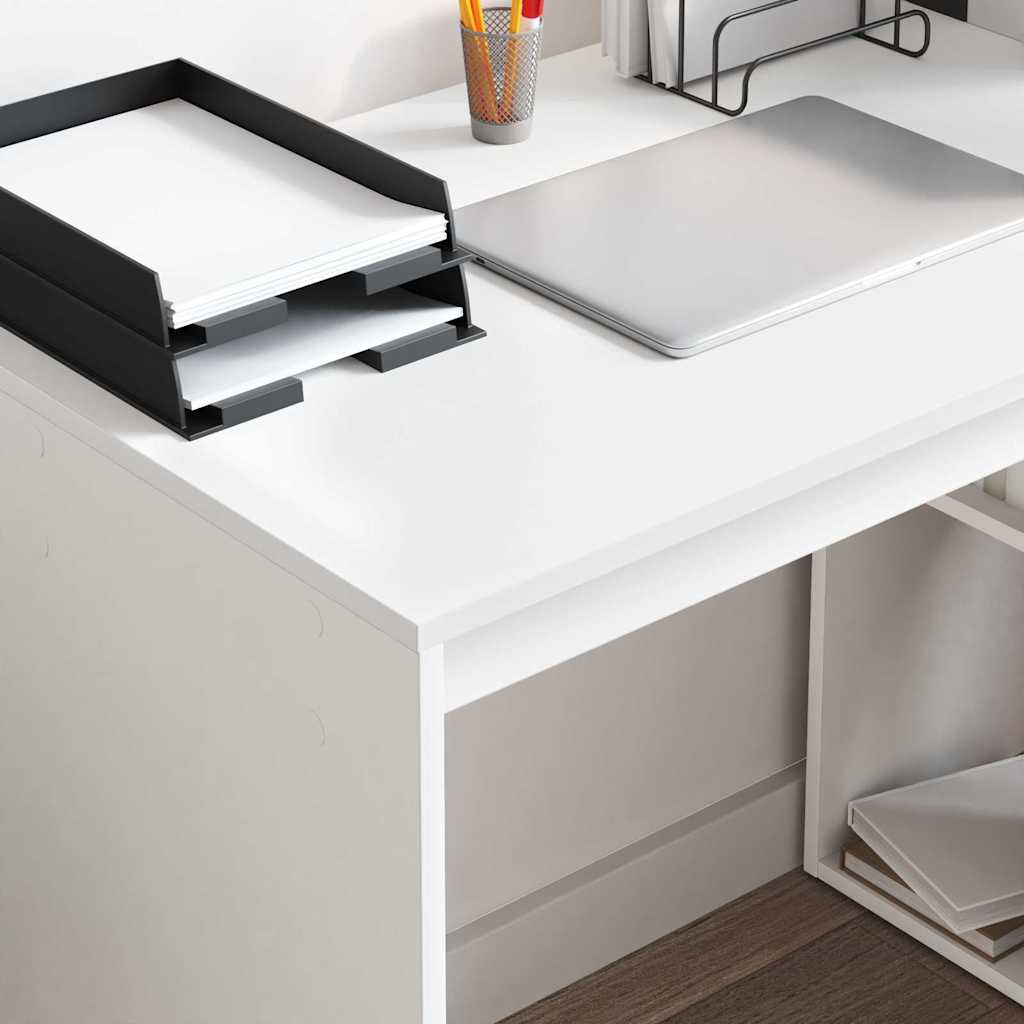 Tisch mit Regal Weiß 108 x 55 x 103,5 cm Holzwerkstoff