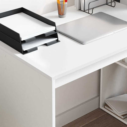Tisch mit Regal Weiß 108 x 55 x 103,5 cm Holzwerkstoff