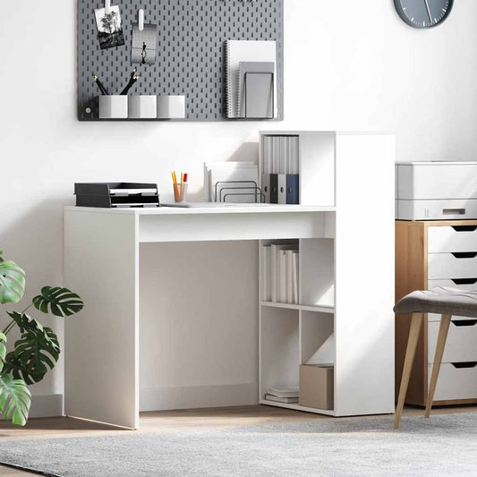 Tisch mit Regal Weiß 108 x 55 x 103,5 cm Holzwerkstoff