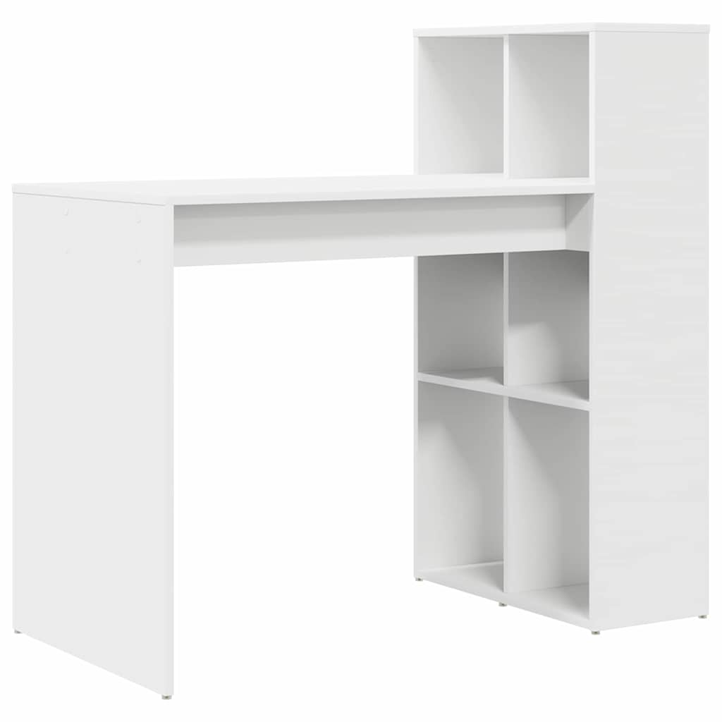 Tisch mit Regal Weiß 108 x 55 x 103,5 cm Holzwerkstoff