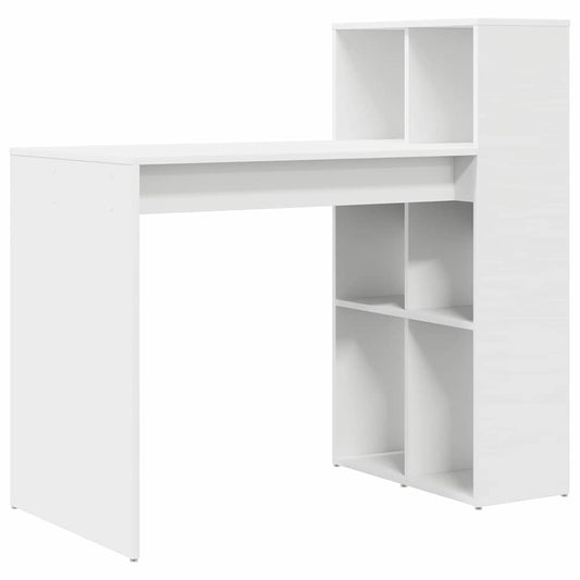 Tisch mit Regal Weiß 108 x 55 x 103,5 cm Holzwerkstoff