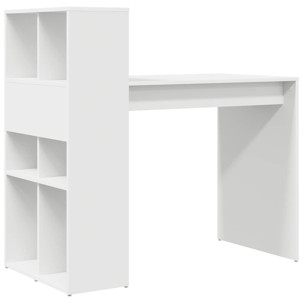 Tisch mit Regal Weiß 108 x 55 x 103,5 cm Holzwerkstoff