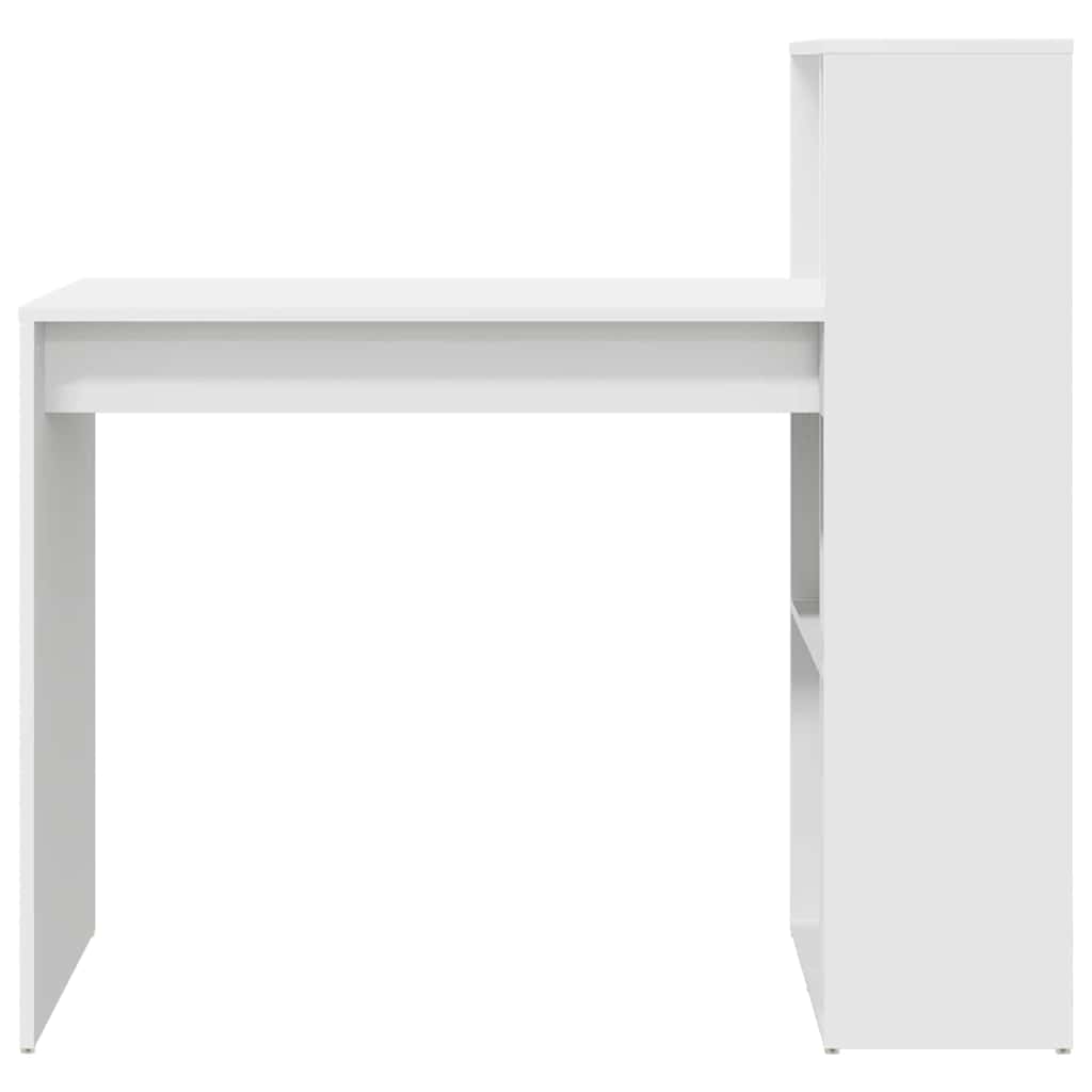 Tisch mit Regal Weiß 108 x 55 x 103,5 cm Holzwerkstoff
