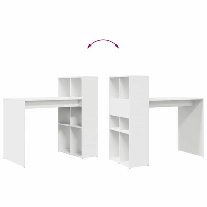 Tisch mit Regal Weiß 108 x 55 x 103,5 cm Holzwerkstoff