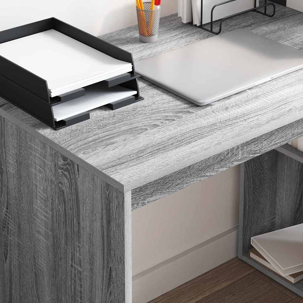 Tisch mit Regal Graues Sonoma 108 x 55 x 103,5 cm Holzwerkstoff