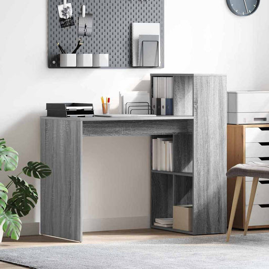 Tisch mit Regal Graues Sonoma 108 x 55 x 103,5 cm Holzwerkstoff