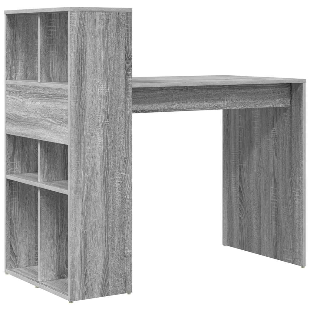 Tisch mit Regal Graues Sonoma 108 x 55 x 103,5 cm Holzwerkstoff
