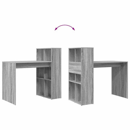 Tisch mit Regal Graues Sonoma 108 x 55 x 103,5 cm Holzwerkstoff
