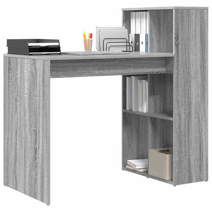 Tisch mit Regal Graues Sonoma 108 x 55 x 103,5 cm Holzwerkstoff