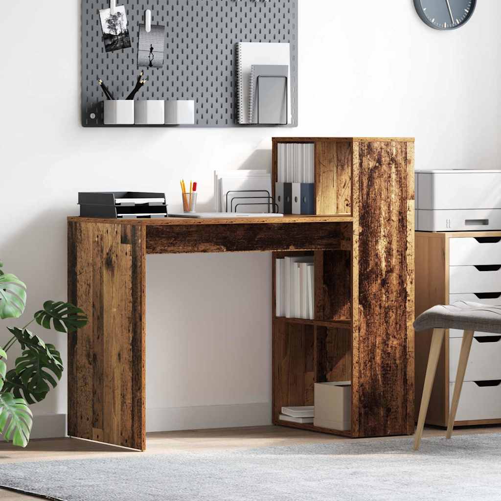 Tisch mit Regal Altholz 108 x 55 x 103,5 cm Holzwerkstoff