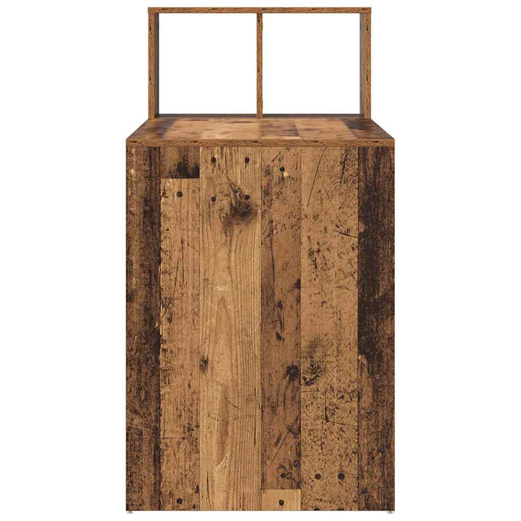 Tisch mit Regal Altholz 108 x 55 x 103,5 cm Holzwerkstoff