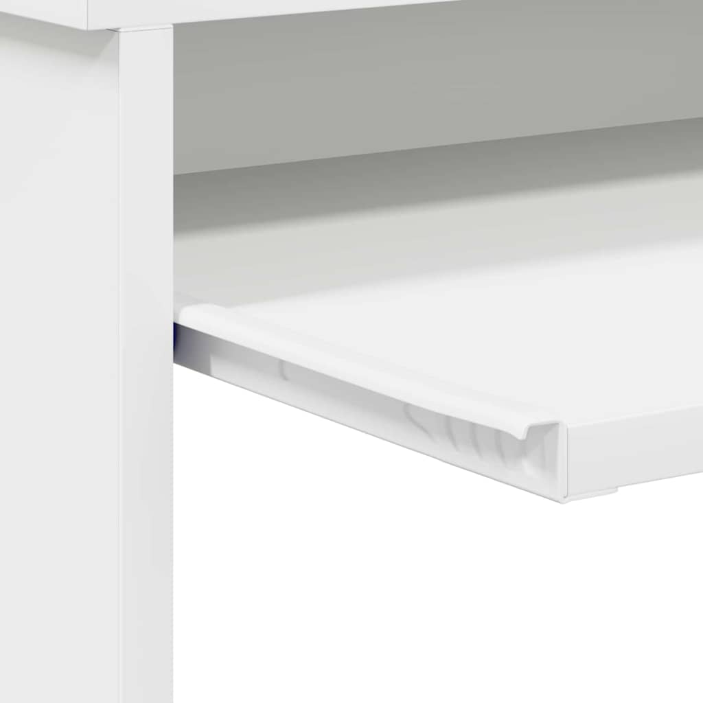 Tisch mit Regal Weiß 106 x 40 x 88,5 cm Holzwerkstoff