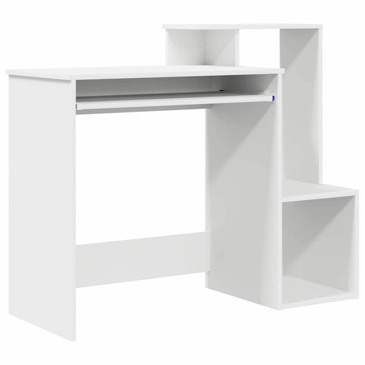 Tisch mit Regal Weiß 106 x 40 x 88,5 cm Holzwerkstoff