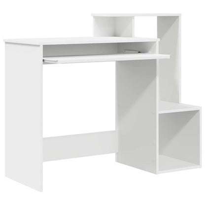 Tisch mit Regal Weiß 106 x 40 x 88,5 cm Holzwerkstoff
