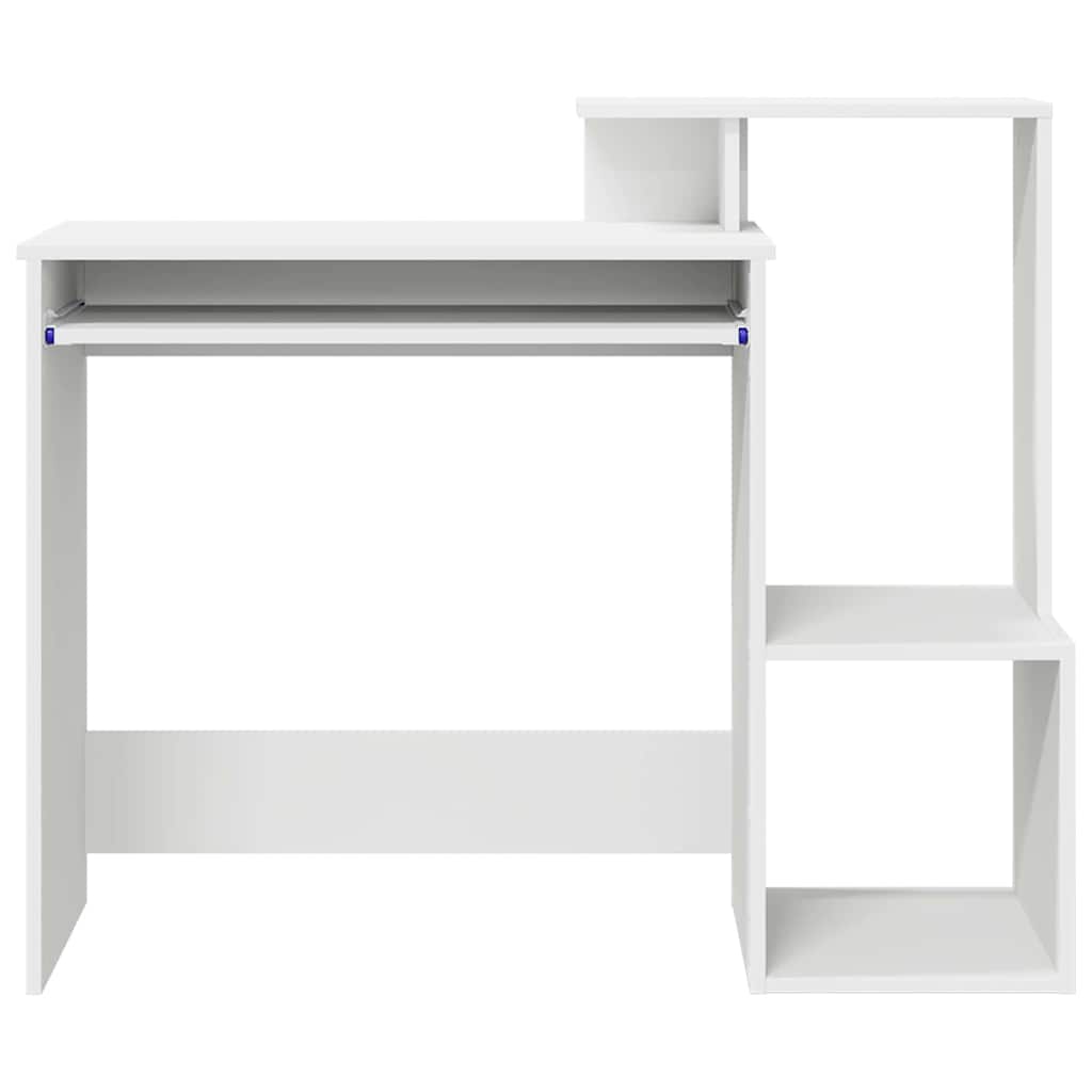 Tisch mit Regal Weiß 106 x 40 x 88,5 cm Holzwerkstoff