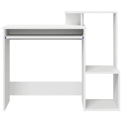 Tisch mit Regal Weiß 106 x 40 x 88,5 cm Holzwerkstoff