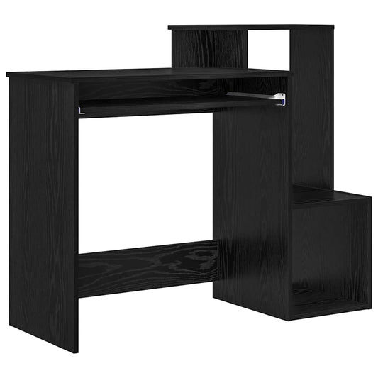 Tisch mit Regal Schwarze Eiche 106 x 40 x 88,5 cm Holzwerkstoff
