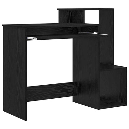 Tisch mit Regal Schwarze Eiche 106 x 40 x 88,5 cm Holzwerkstoff