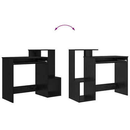 Tisch mit Regal Schwarze Eiche 106 x 40 x 88,5 cm Holzwerkstoff