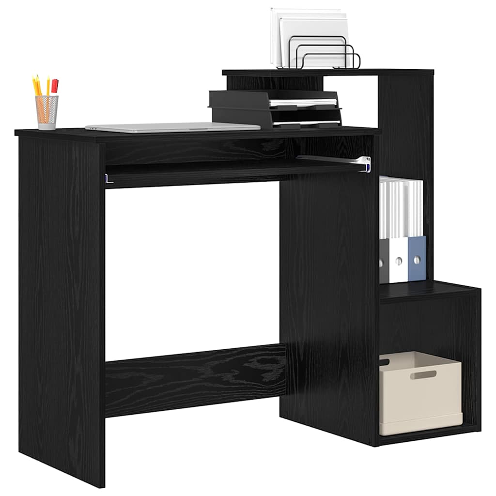 Tisch mit Regal Schwarze Eiche 106 x 40 x 88,5 cm Holzwerkstoff