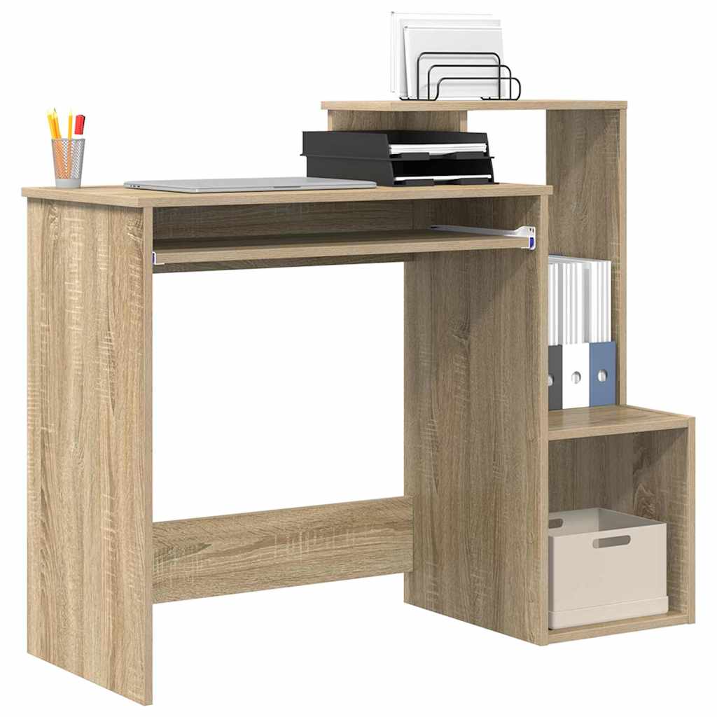 Tisch mit Regal Sonoma-Eiche 106 x 40 x 88,5 cm Holzwerkstoff