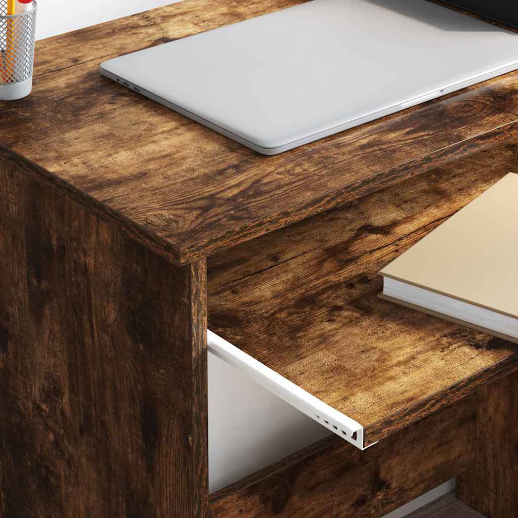 Tisch mit Regal Räuchereiche 106 x 40 x 88,5 cm Holzwerkstoff