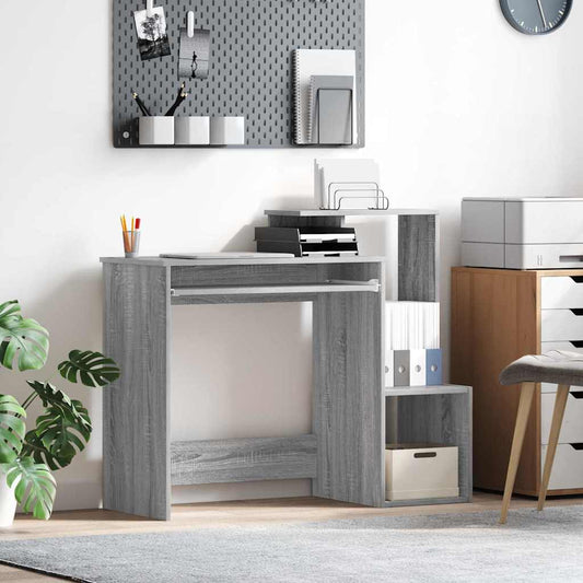 Tisch mit Regal Graues Sonoma 106 x 40 x 88,5 cm Holzwerkstoff