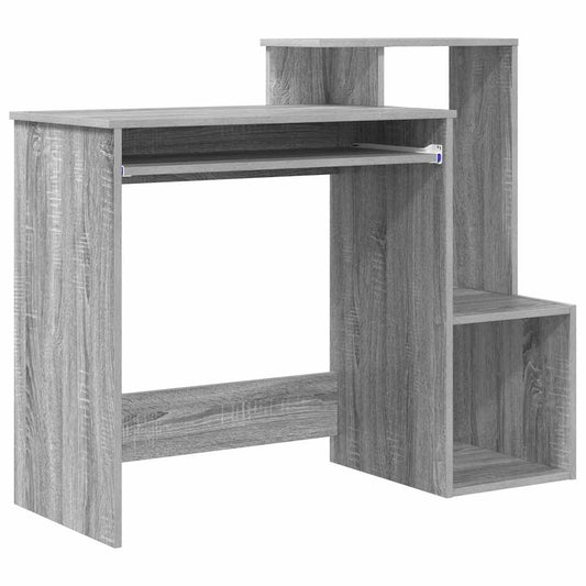 Tisch mit Regal Graues Sonoma 106 x 40 x 88,5 cm Holzwerkstoff