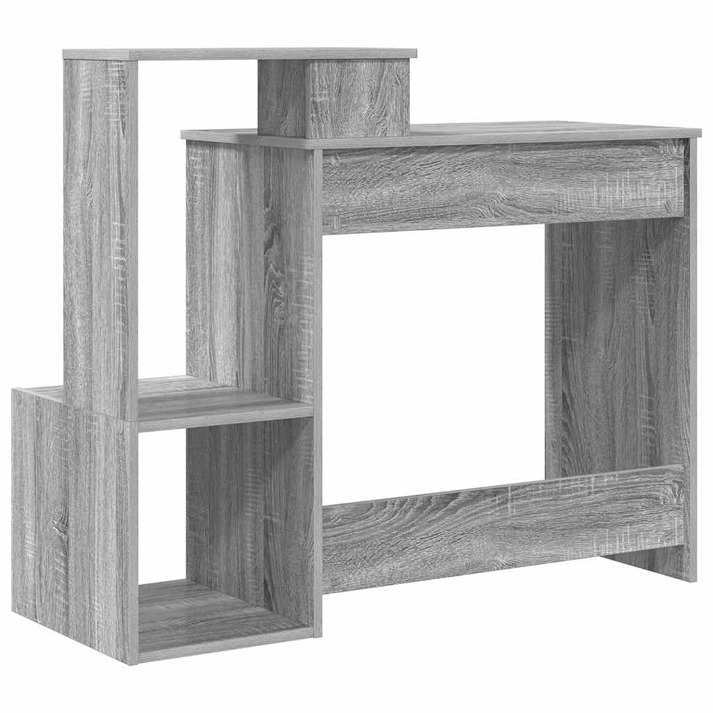 Tisch mit Regal Graues Sonoma 106 x 40 x 88,5 cm Holzwerkstoff