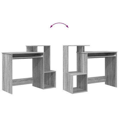 Tisch mit Regal Graues Sonoma 106 x 40 x 88,5 cm Holzwerkstoff