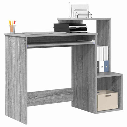 Tisch mit Regal Graues Sonoma 106 x 40 x 88,5 cm Holzwerkstoff