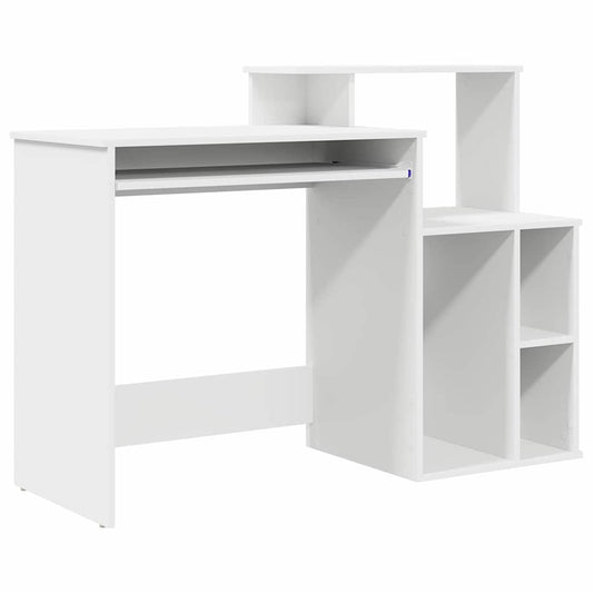 Tisch mit Stauraum Weiß 120,5 x 44 x 88,5 cm Holzwerkstoff