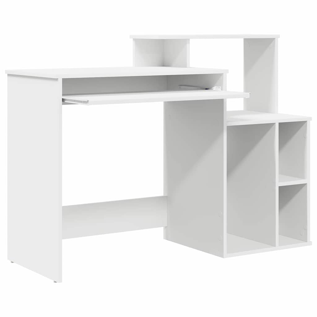 Tisch mit Stauraum Weiß 120,5 x 44 x 88,5 cm Holzwerkstoff