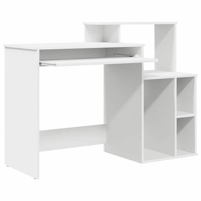 Tisch mit Stauraum Weiß 120,5 x 44 x 88,5 cm Holzwerkstoff