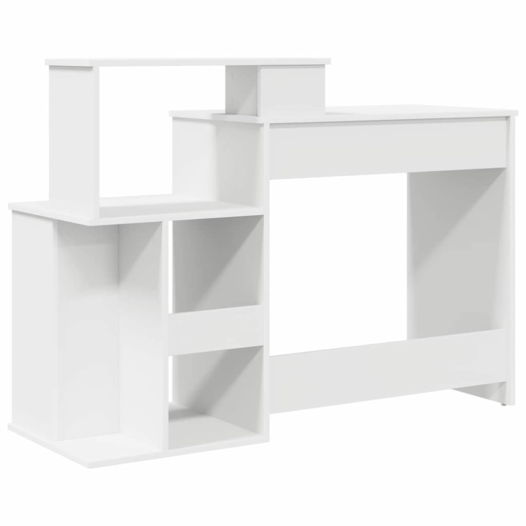 Tisch mit Stauraum Weiß 120,5 x 44 x 88,5 cm Holzwerkstoff