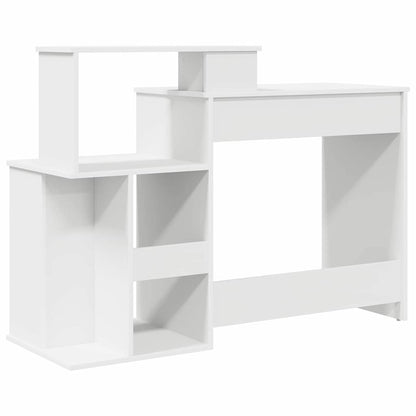 Tisch mit Stauraum Weiß 120,5 x 44 x 88,5 cm Holzwerkstoff