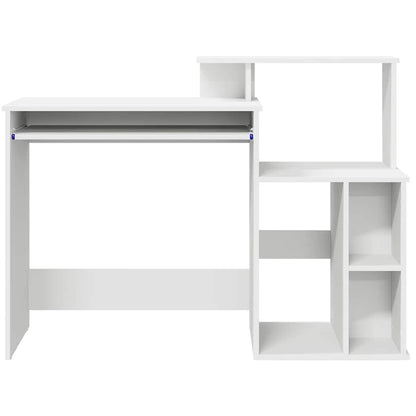 Tisch mit Stauraum Weiß 120,5 x 44 x 88,5 cm Holzwerkstoff