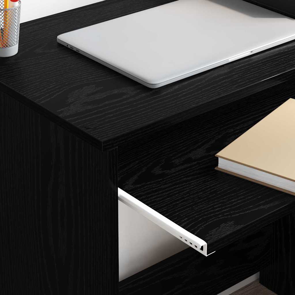 Tisch mit Stauraum Schwarze Eiche 120,5 x 44 x 88,5 cm