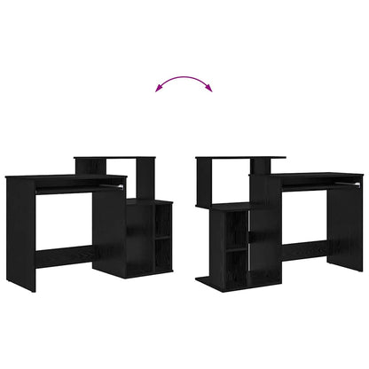 Tisch mit Stauraum Schwarze Eiche 120,5 x 44 x 88,5 cm