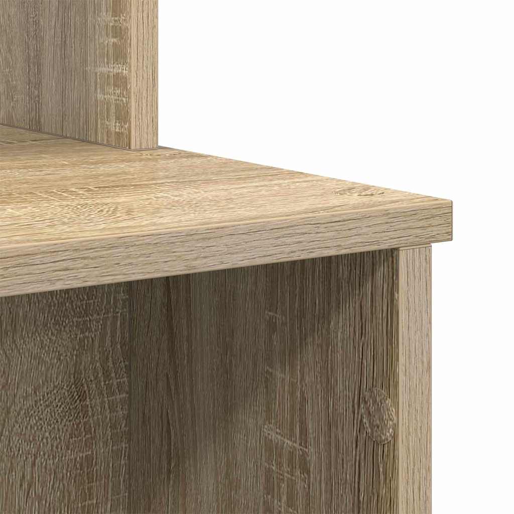 Tisch mit Stauraum mit Regal Sonoma Eiche 120,5 x 44 x 88,5 cm